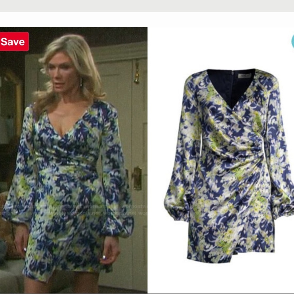 AMUR Dress Kristen/Nicoles’s floral wrap dress on Days of our Lives